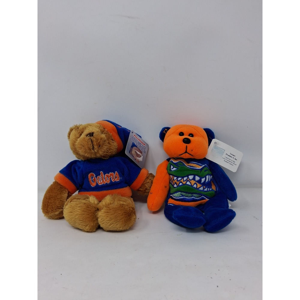 Florida Gators Plush Bear Set Plushland & LivinG Promise NCAA Blue Orange 2pc